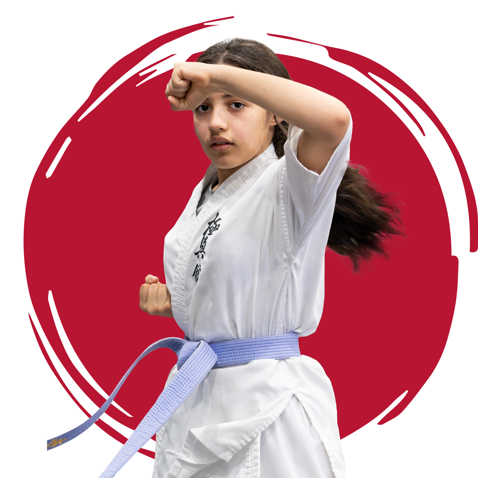 karate kyokushin Niña practicando karate kyokushin